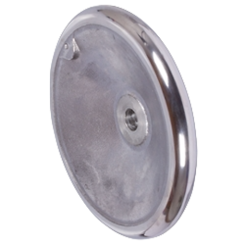 Solid-Disk handwheel similar to DIN 950 made from aluminium diameter 100mm